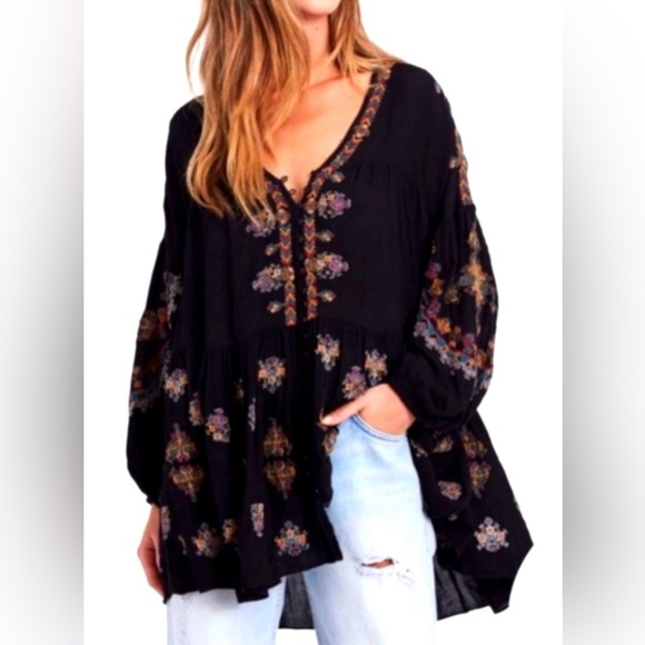 Free People Arianna Embroidered Shirt Dress - Picture 2 of 14